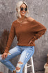 Cross Back Hollow-Out Sweater